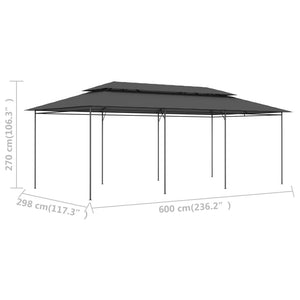 Gazebo 600x298x270 cm Antracite