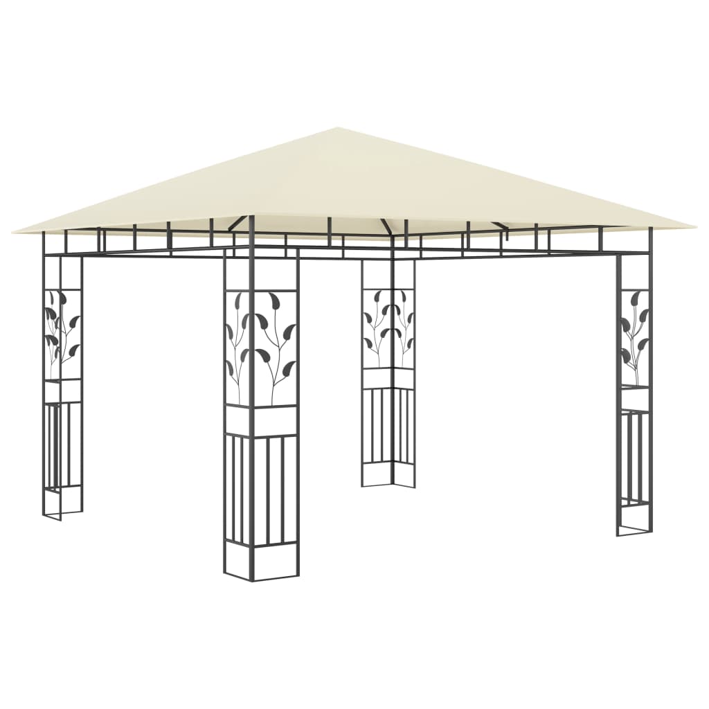 Gazebo con Zanzariera 3x3x2,73 m Crema 180 g/mÂ²