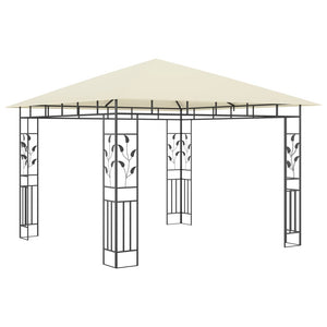 Gazebo con Zanzariera 3x3x2,73 m Crema 180 g/mÂ²