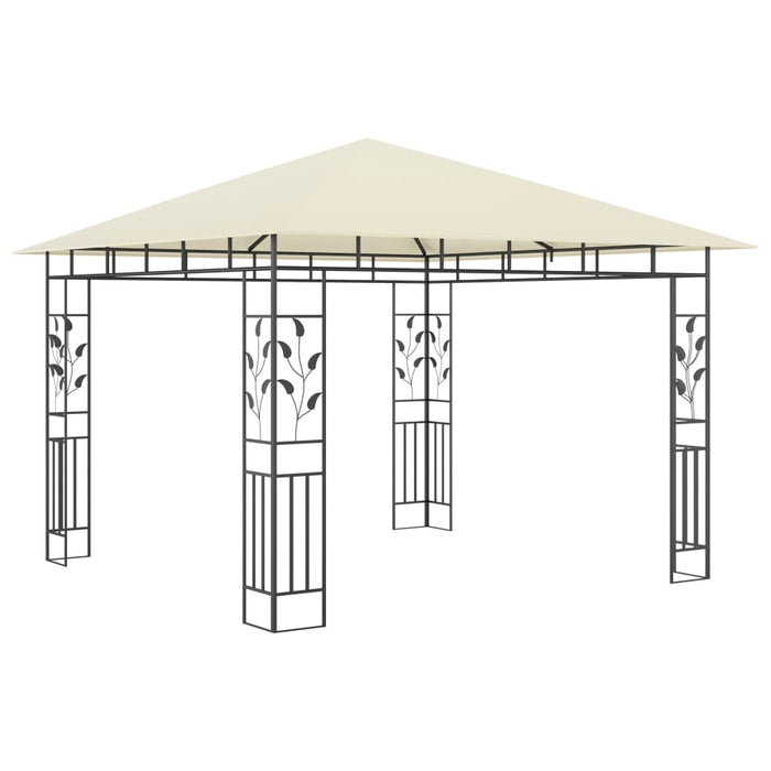 Gazebo con Zanzariera 3x3x2,73 m Crema 180 g/mÂ²