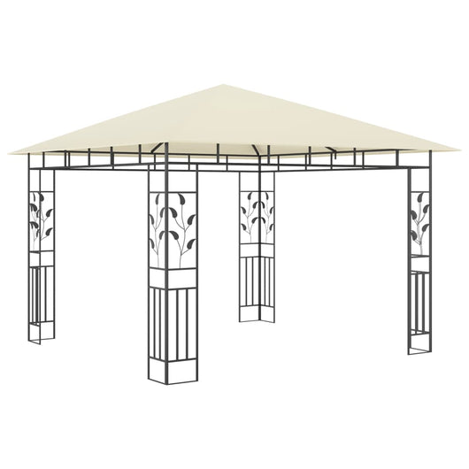 Gazebo con Zanzariera 3x3x2,73 m Crema 180 g/m² 47969