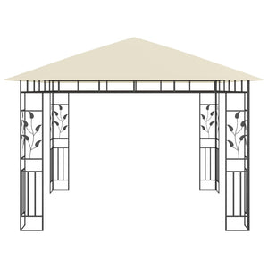 Gazebo con Zanzariera 3x3x2,73 m Crema 180 g/mÂ²