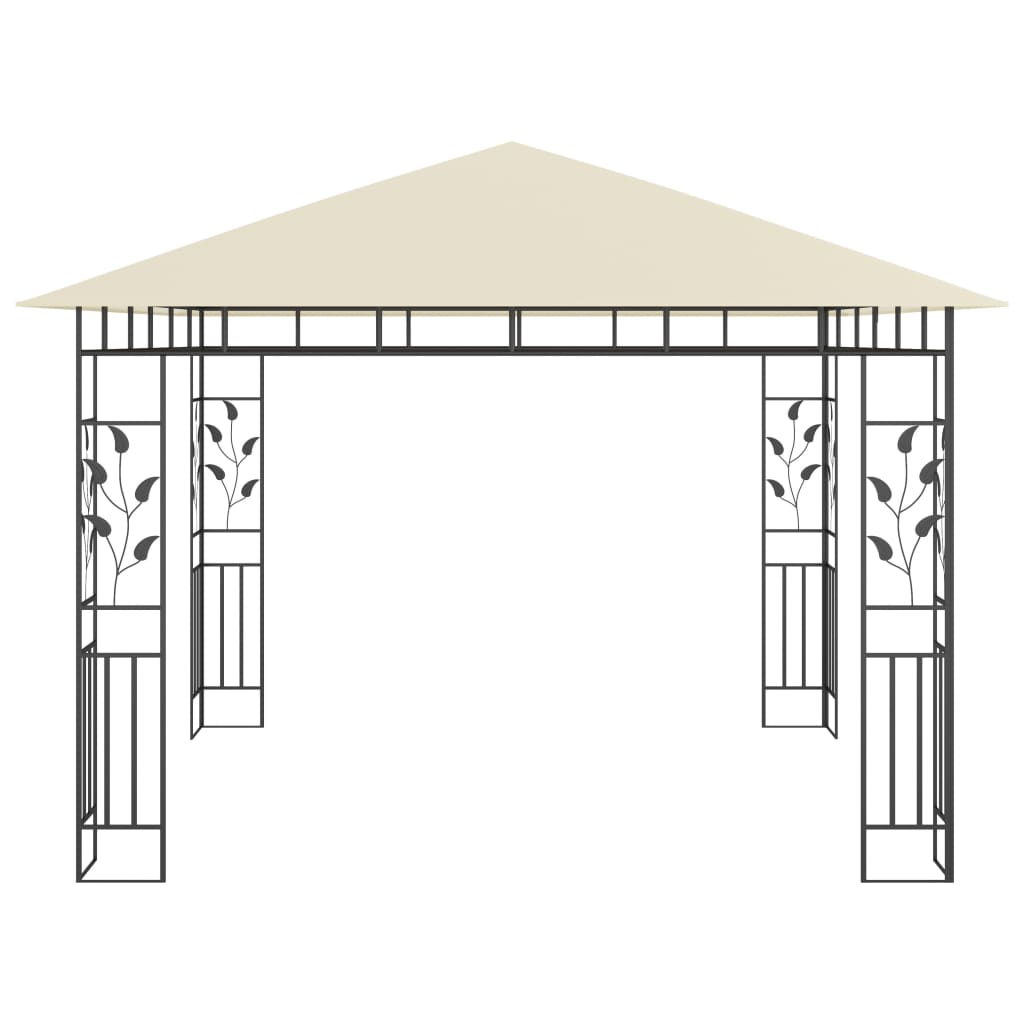 Gazebo con Zanzariera 3x3x2,73 m Crema 180 g/m² 47969