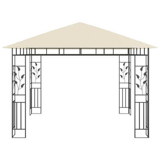 Gazebo con Zanzariera 3x3x2,73 m Crema 180 g/m² 47969