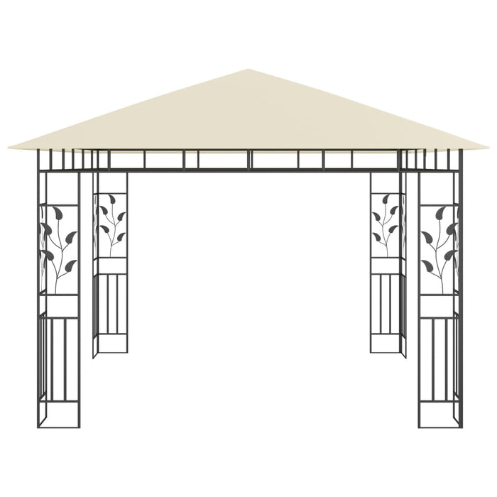 Gazebo con Zanzariera 3x3x2,73 m Crema 180 g/m² 47969