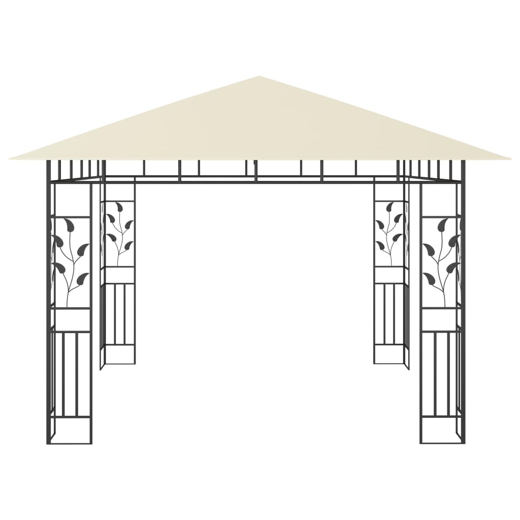 Gazebo con Zanzariera 3x3x2,73 m Crema 180 g/mÂ²
