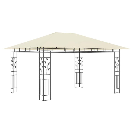 Gazebo con Zanzariera 4x3x2,73 m Crema 180 g/mÂ² cod mxl 58826