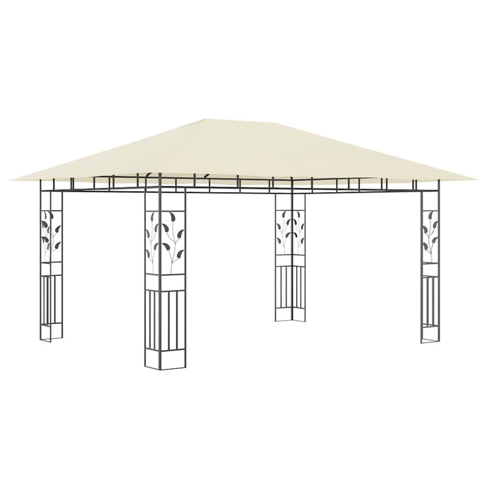 Gazebo con Zanzariera 4x3x2,73 m Crema 180 g/mÂ² cod mxl 58826