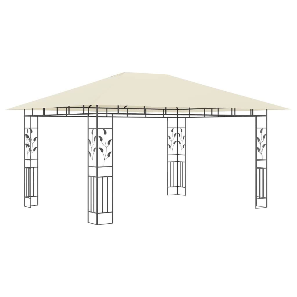 Gazebo con Zanzariera 4x3x2,73 m Crema 180 g/m² 47970