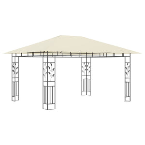 Gazebo con Zanzariera 4x3x2,73 m Crema 180 g/m² 47970