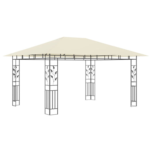 Gazebo con Zanzariera 4x3x2,73 m Crema 180 g/m² 47970