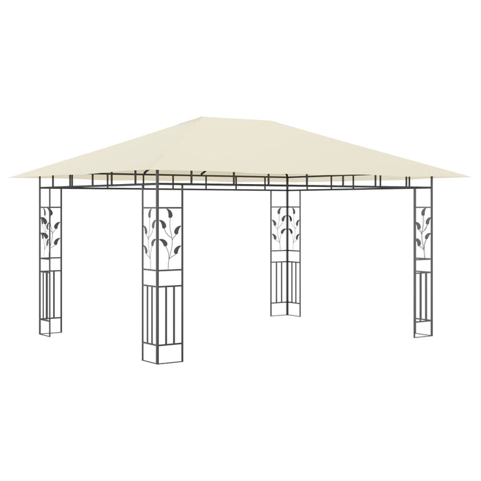 Gazebo con Zanzariera 4x3x2,73 m Crema 180 g/m² 47970