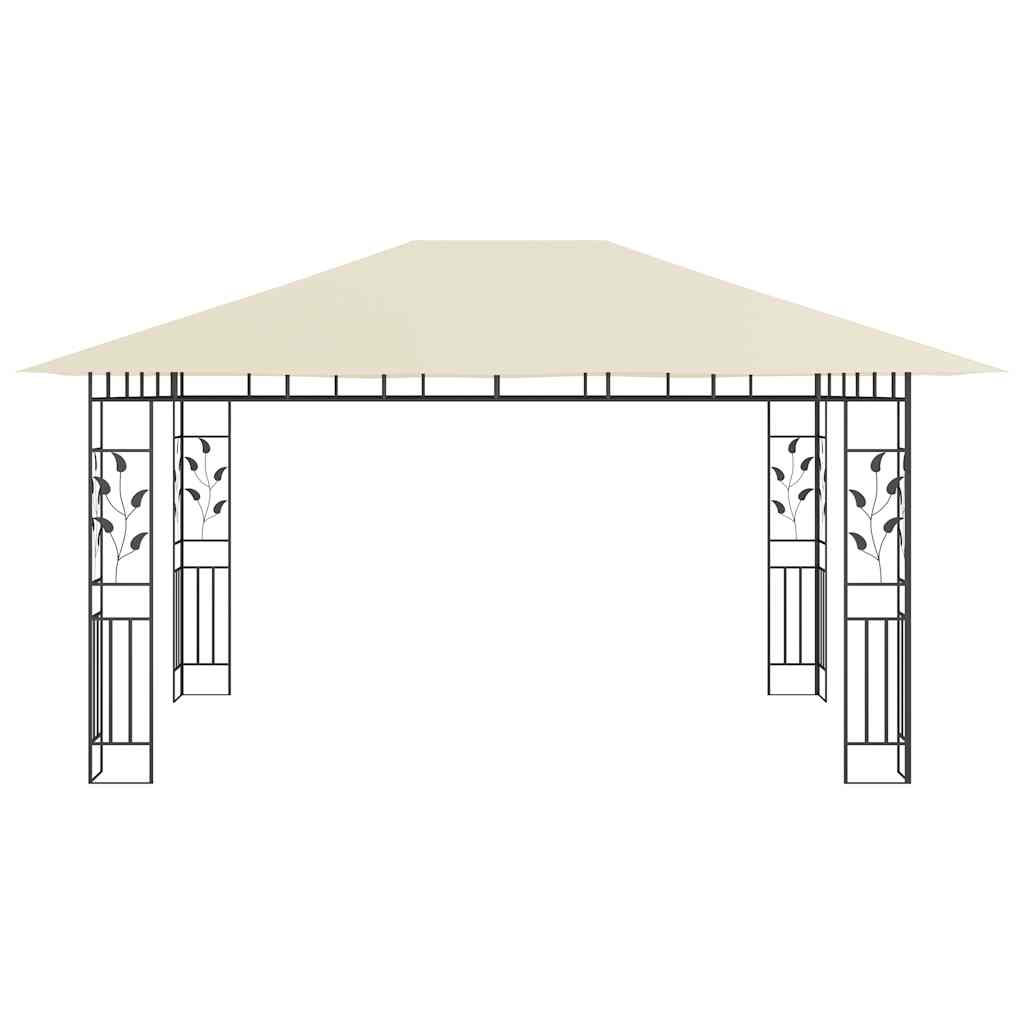 Gazebo con Zanzariera 4x3x2,73 m Crema 180 g/mÂ² cod mxl 58826
