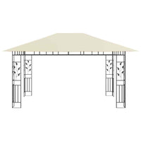 Gazebo con Zanzariera 4x3x2,73 m Crema 180 g/mÂ² cod mxl 58826
