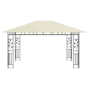 Gazebo con Zanzariera 4x3x2,73 m Crema 180 g/mÂ² cod mxl 58826