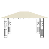 Gazebo con Zanzariera 4x3x2,73 m Crema 180 g/m² 47970
