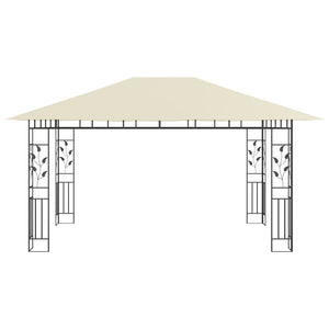 Gazebo con Zanzariera 4x3x2,73 m Crema 180 g/m² 47970