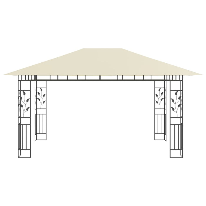 Gazebo con Zanzariera 4x3x2,73 m Crema 180 g/m² 47970