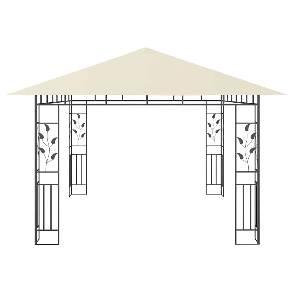 Gazebo con Zanzariera 4x3x2,73 m Crema 180 g/mÂ² cod mxl 58826
