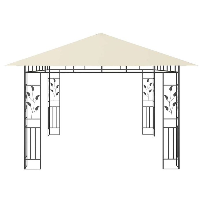 Gazebo con Zanzariera 4x3x2,73 m Crema 180 g/mÂ² cod mxl 58826