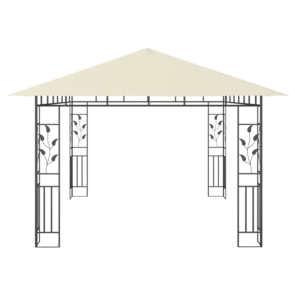 Gazebo con Zanzariera 4x3x2,73 m Crema 180 g/m² 47970