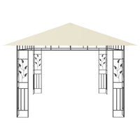 Gazebo con Zanzariera 4x3x2,73 m Crema 180 g/m² 47970