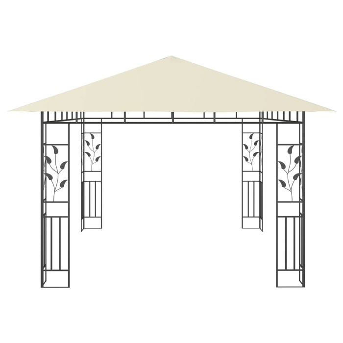 Gazebo con Zanzariera 4x3x2,73 m Crema 180 g/m² 47970