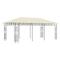 Gazebo con Zanzariera 6x3x2,73 m Crema