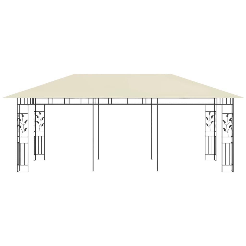 Gazebo con Zanzariera 6x3x2,73 m Crema 47971