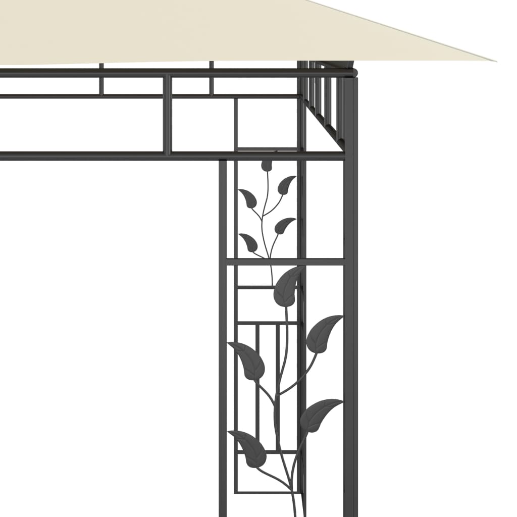 Gazebo con Zanzariera 6x3x2,73 m Crema 47971