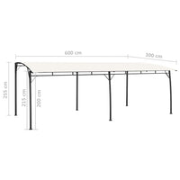 Tenda Parasole da Giardino 6x3x2,55 m Crema 47977