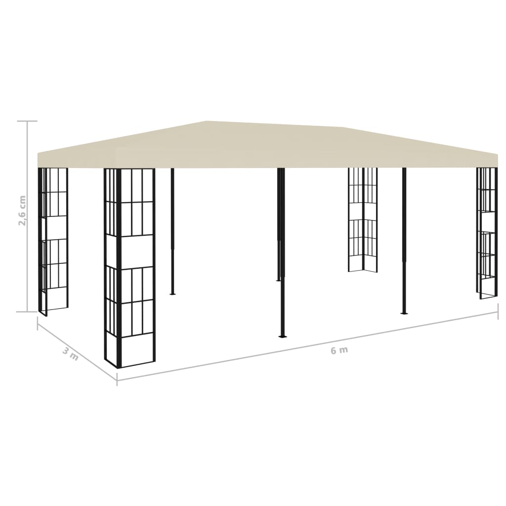 Gazebo 3x3 m Crema 47983