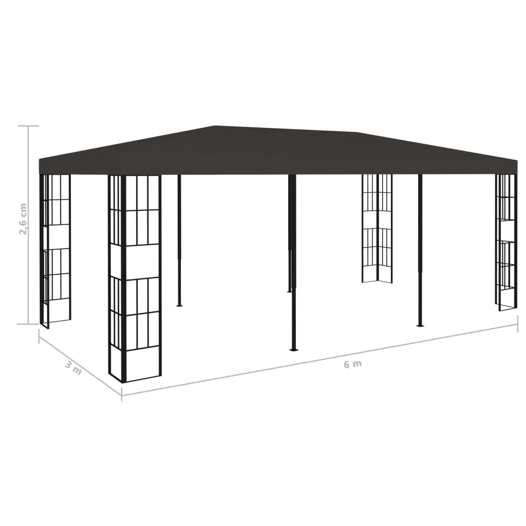 Gazebo 3x6 m Antracite
