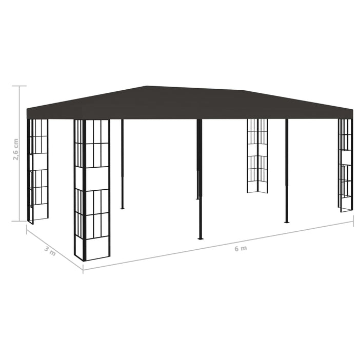 Gazebo 3x6 m Antracite