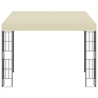 Gazebo a Parete 3x3 m Crema in Tessuto 47987
