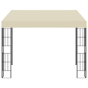 Gazebo a Parete 3x3 m Crema in Tessuto 47987