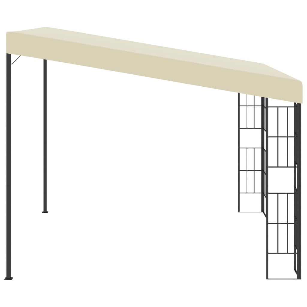 Gazebo a Parete 3x3 m Crema in Tessutocod mxl 87654