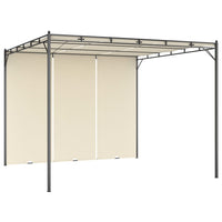Gazebo da Giardino con Tenda Laterale 3x3x2,25m Crema cod mxl 66200