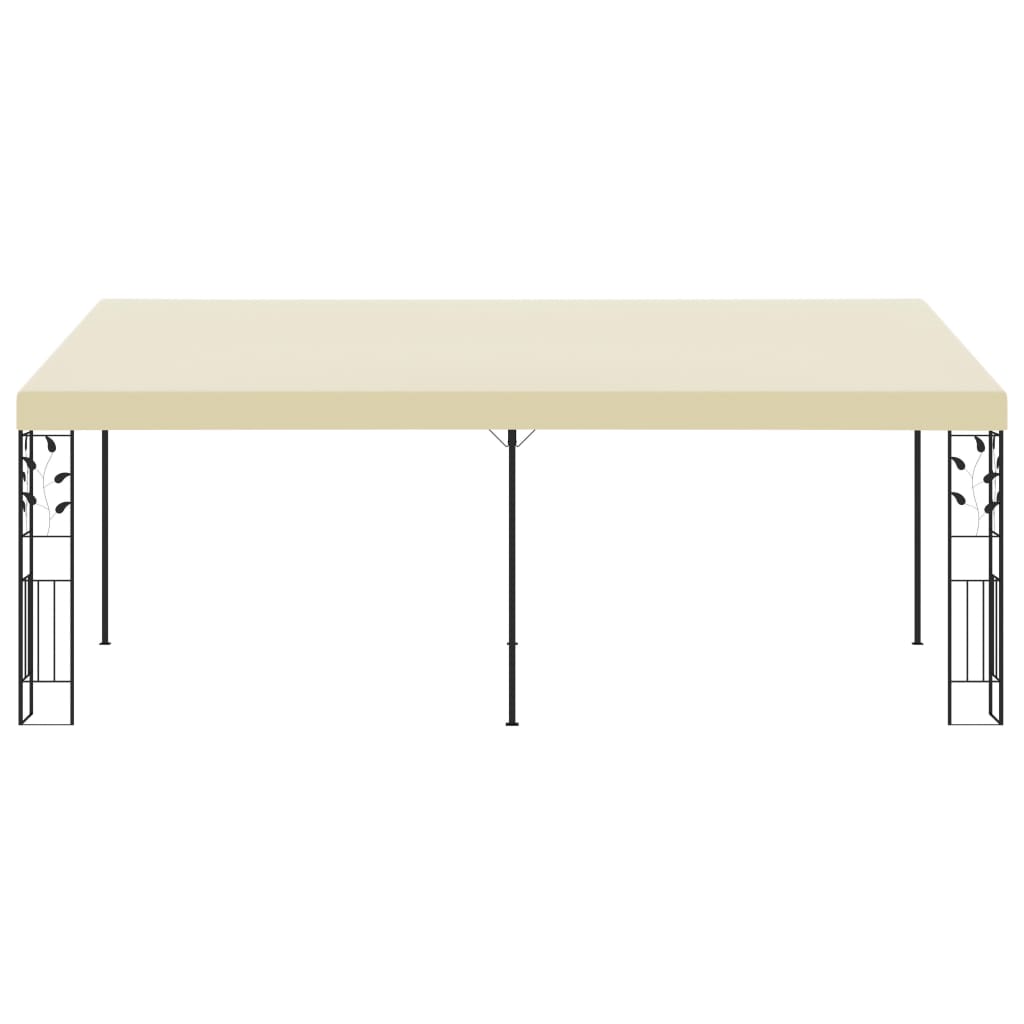 Gazebo a Parete 6x3x2,5 m Crema