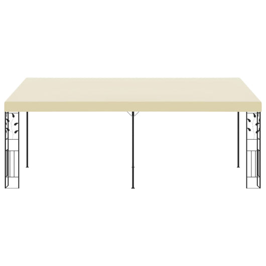 Gazebo a Parete 6x3x2,5 m Crema