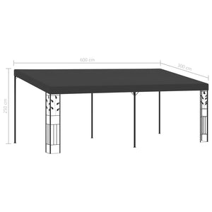 Gazebo a Parete 6x3x2,5 m Antracite 48002