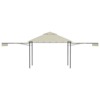 Gazebo con Tetto Doppio Estendibile 3x3x2,75 m Crema 180 g/mÂ²