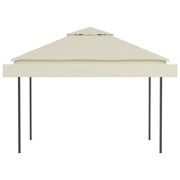 Gazebo con Tetto Doppio Estendibile 3x3x2,75 m Crema 180 g/m² 48003