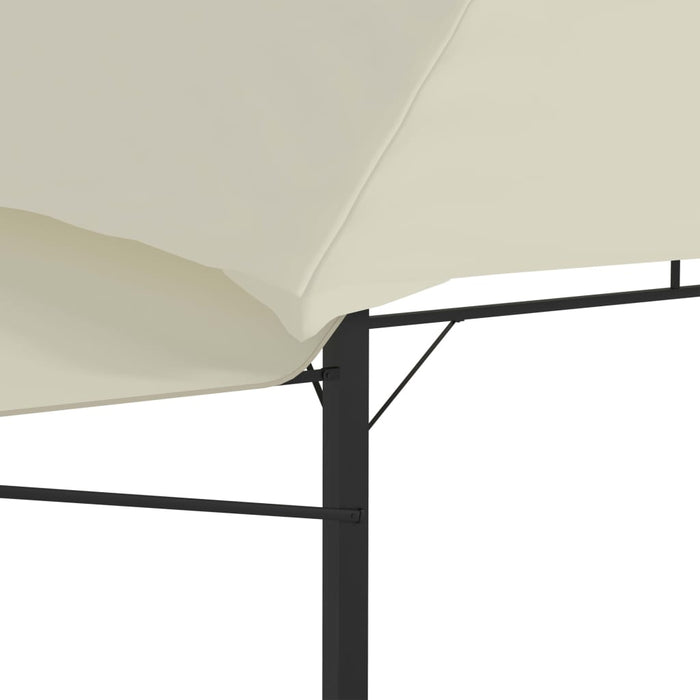 Gazebo con Tetto Doppio Estendibile 3x3x2,75 m Crema 180 g/mÂ²