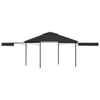 Gazebo Tetto Doppio Estendibile 3x3x2,75 m Antracite 180 g/mÂ²