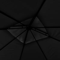Gazebo Tetto Doppio Estendibile 3x3x2,75 m Antracite 180 g/mÂ²