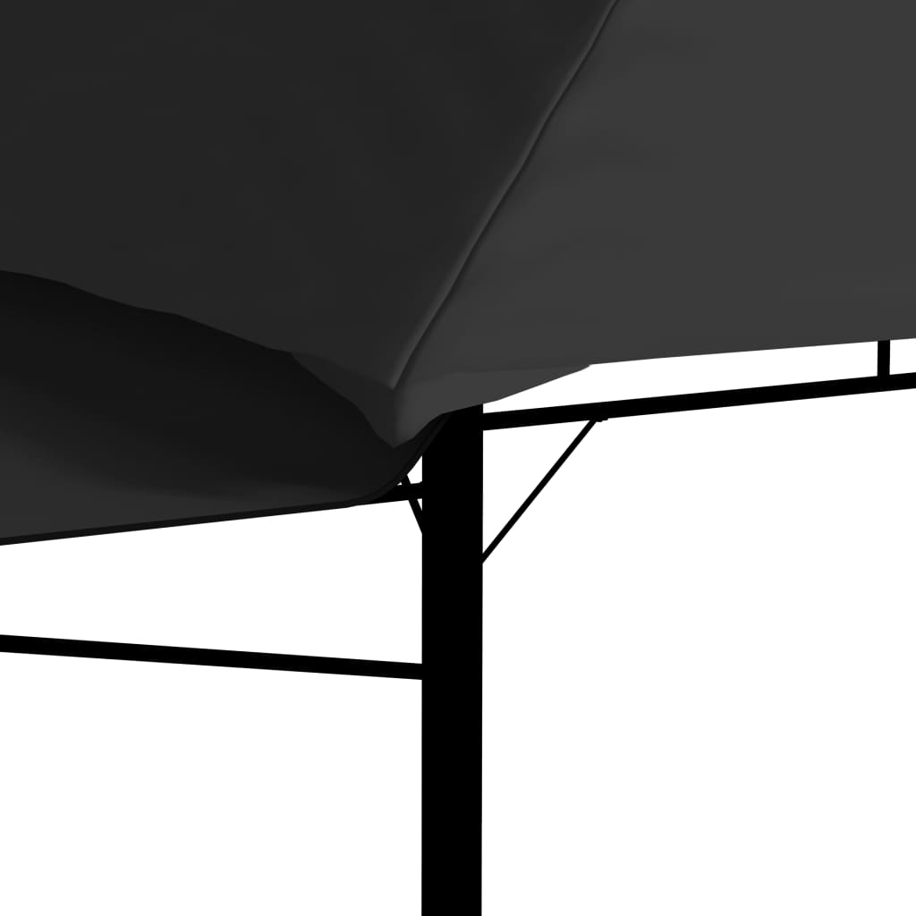 Gazebo Tetto Doppio Estendibile 3x3x2,75 m Antracite 180 g/mÂ²