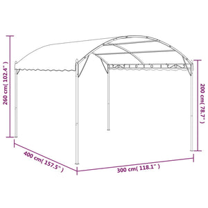 Gazebo in Tessuto Crema 48029