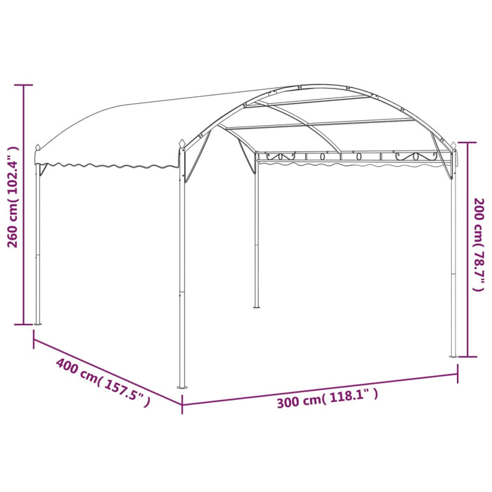 Gazebo in Tessuto Crema 48029