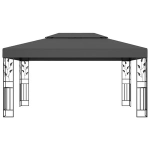 Gazebo con Tetto Doppio 3x4 m Antracite 48031